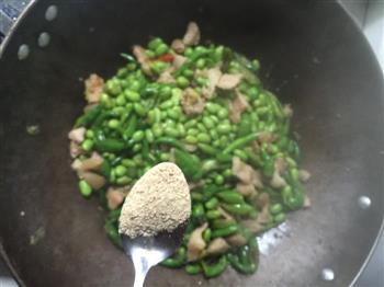 湘式毛豆炒肉的做法步骤7
