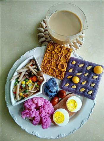 健康蛋奶紫薯紫甘蓝蛋奶松饼的做法图解13