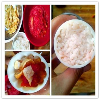 西红柿炒鸡蛋配米饭的做法图解1