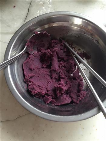 紫薯大理石纹汤圆的做法图解1