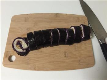 海苔紫薯肉松卷的做法步骤5
