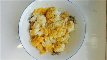 电饼铛-早餐红薯鸡蛋剩米饭饼的做法步骤3