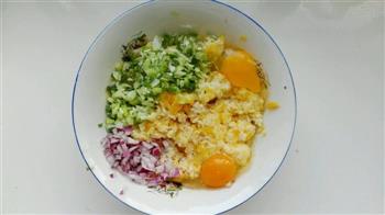 电饼铛-早餐红薯鸡蛋剩米饭饼的做法步骤4