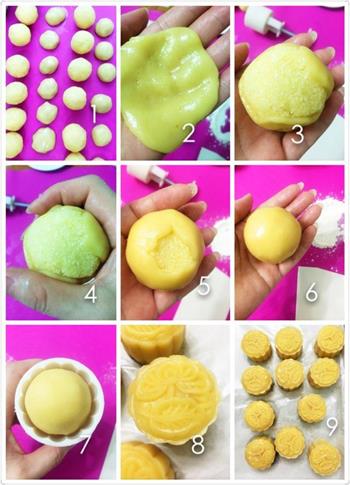蛋黄椰蓉月的做法步骤6