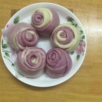 紫薯玫瑰花馒头的做法步骤5