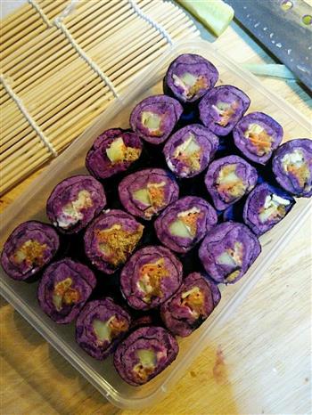 紫薯寿司的做法图解3