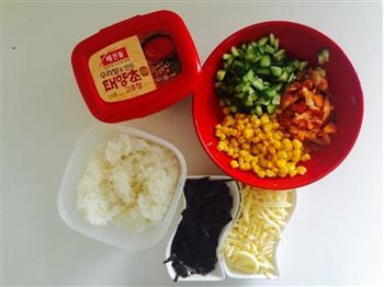 韩国泡菜炒饭-芝士注心的做法图解1