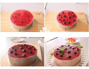 大理石乳酪蓝莓慕斯蛋糕的做法图解6