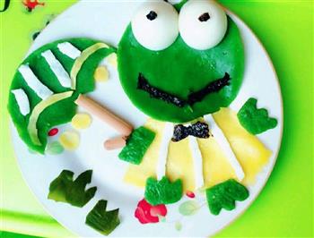 儿童创意餐-下雨天青蛙来为你打伞的做法步骤13
