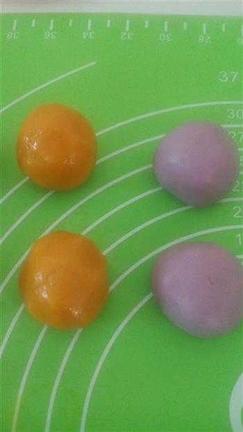 紫薯南瓜冰皮月饼的做法图解3