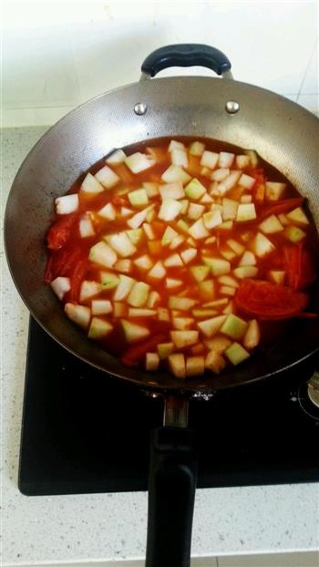 番茄冬瓜汤的做法步骤3