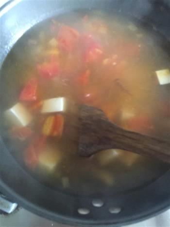 番茄豆腐汤的做法图解4