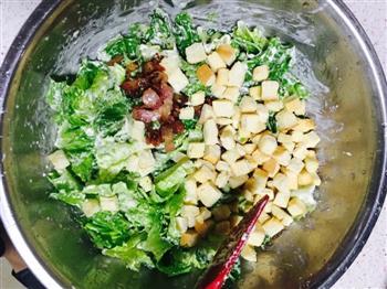 caesar salad凯撒沙拉的做法步骤9