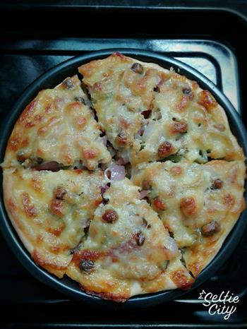 百香果洋葱肉沫风味披萨的做法图解9