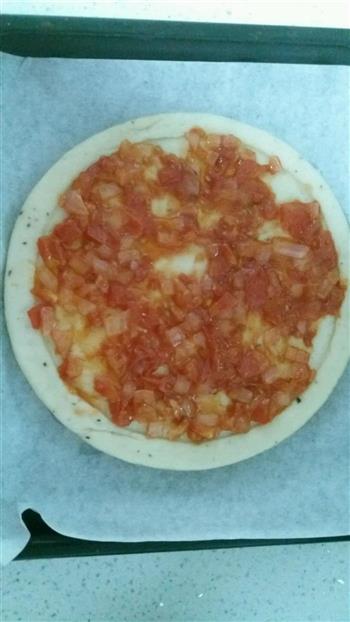 鲜虾火腿披萨的做法步骤5