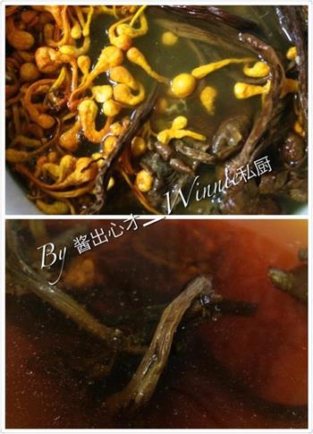 茶树菇虫草花炖瘦肉的做法图解2