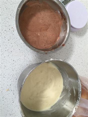 斑马纹酸奶戚风蛋糕的做法步骤15