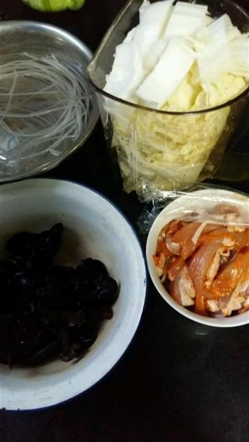 经典改编-鸡肉白菜炖粉条的做法步骤2