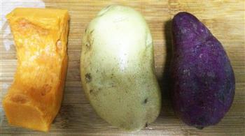 南瓜土豆泥、紫薯沙拉的做法图解1
