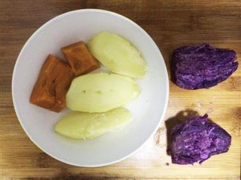 南瓜土豆泥、紫薯沙拉的做法图解4