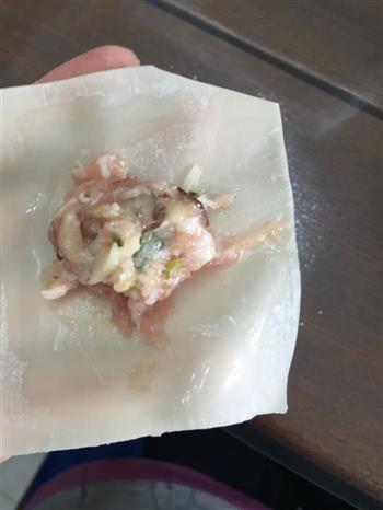 猪肉鲜虾香菇馄饨的做法图解3