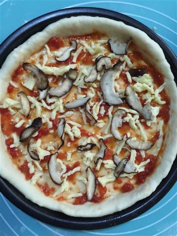 鲜虾香菇披萨的做法步骤11