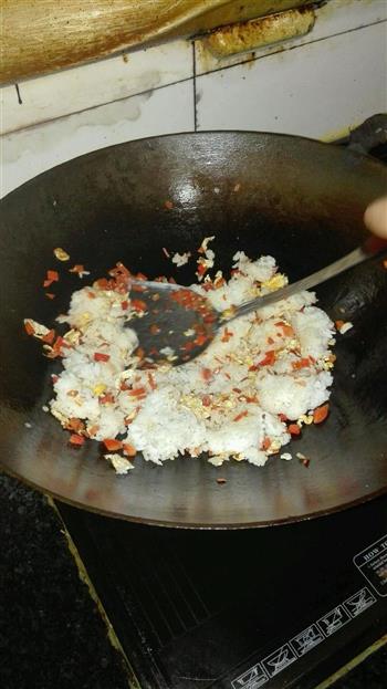 胡萝卜蛋炒饭的做法步骤8