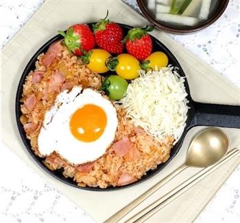 韩式培根泡菜炒饭的做法图解8