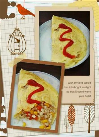 蛋包饭/黄金炒饭的做法步骤8