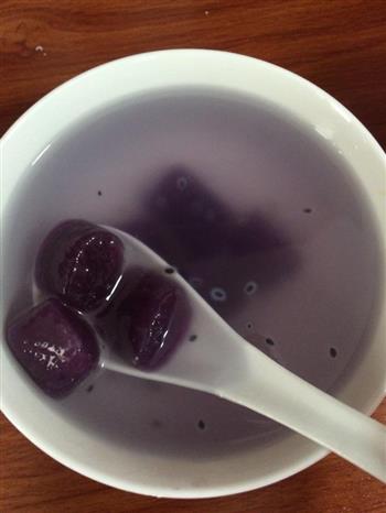 紫薯芋圆红豆奶的做法图解3