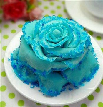 蓝色妖姬翻糖蛋糕的做法步骤15