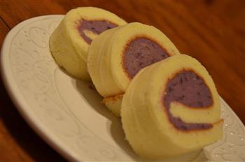 日式棉花蛋糕卷-附紫薯馅及奶油馅做法的做法步骤10