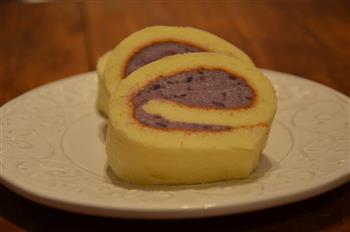 日式棉花蛋糕卷-附紫薯馅及奶油馅做法的做法步骤11