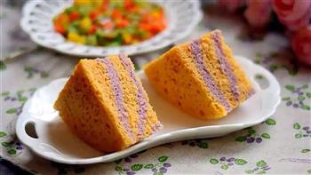 南瓜紫薯发糕的做法步骤9