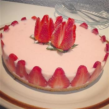 草莓酸奶乳酪芝士蛋糕的做法步骤7