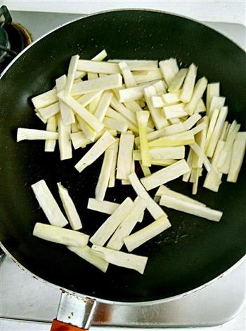 葱油焖茭白豆腐干的做法步骤4