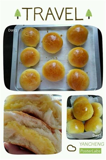 奶黄馅小面包的做法步骤5