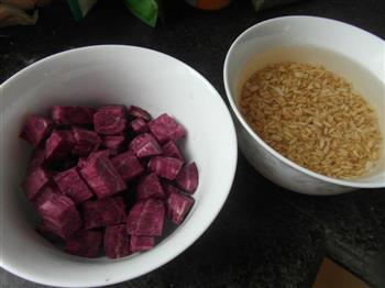 莜麦紫薯米糊的做法步骤2