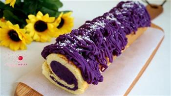 紫薯戚风蛋糕卷的做法步骤25