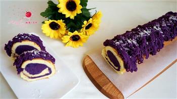 紫薯戚风蛋糕卷的做法图解27