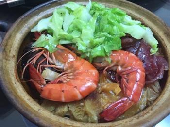 海鲜腊味砂锅饭的做法步骤5
