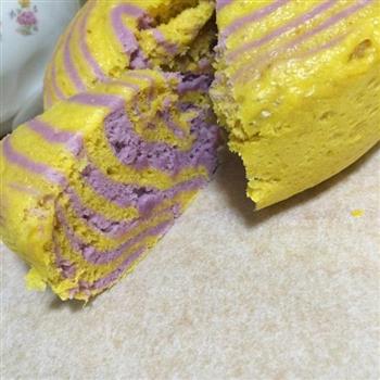 健康朝食-南瓜紫薯发糕的做法图解10