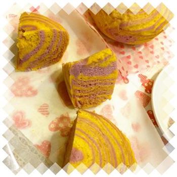 健康朝食-南瓜紫薯发糕的做法步骤11