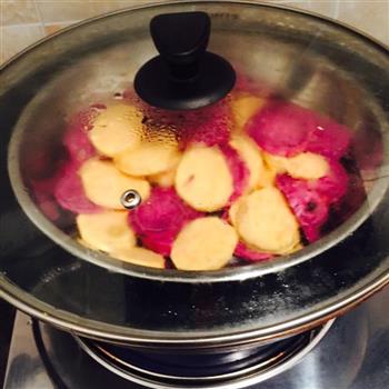红薯紫薯奶酪球的做法步骤2