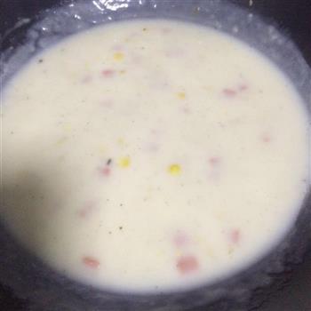 火腿玉米浓汤的做法步骤7