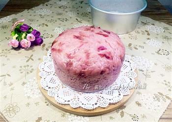 私房玫瑰香芋紫薯发糕的做法图解12