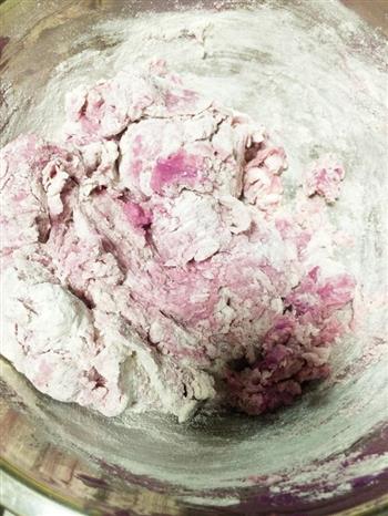 私房玫瑰香芋紫薯发糕的做法步骤5