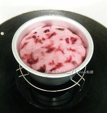 私房玫瑰香芋紫薯发糕的做法步骤9