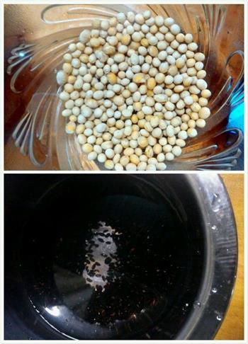 黑米黑芝麻黄豆浆的做法图解1