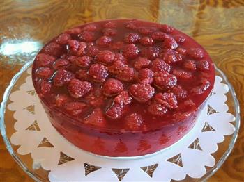 树莓果冻芝士蛋糕8寸的做法步骤20